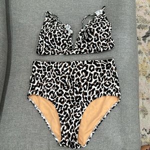 J Crew Two Piece Bathing Suit Size M